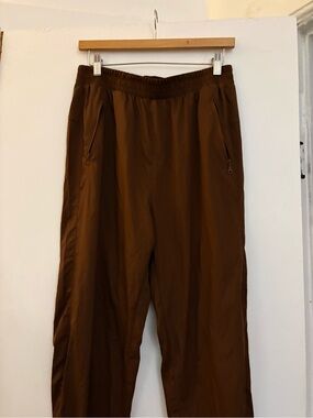 Girlfriend Collective Brown Elastic-Waist Track Pants